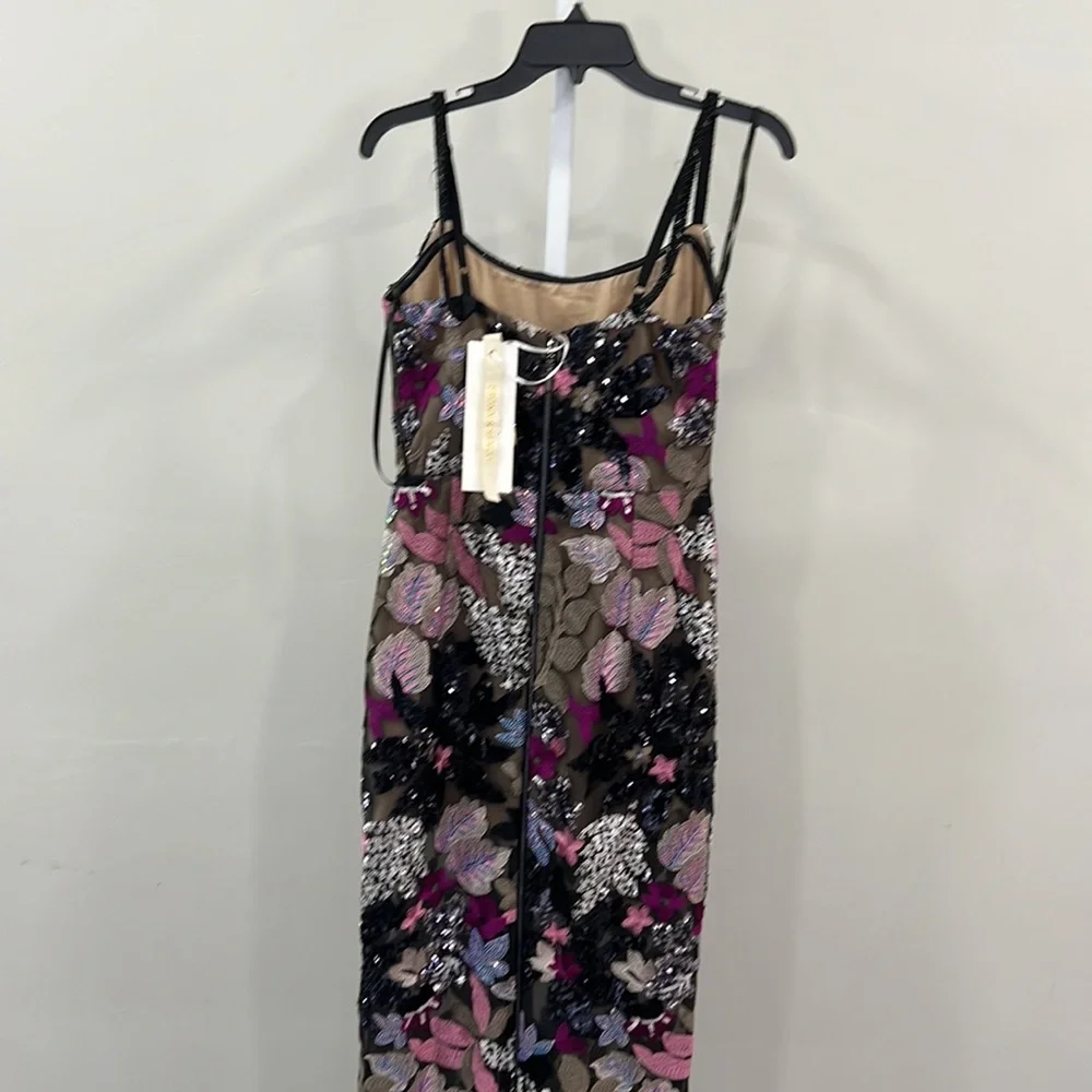 BRONX AND BANCO Dahlia Leona Embroidered Gown in Silver Multi - Picture 7 of 14